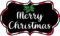 Merry Christmas Scalloped Frame Sign SF1 - Wreath Enhancement